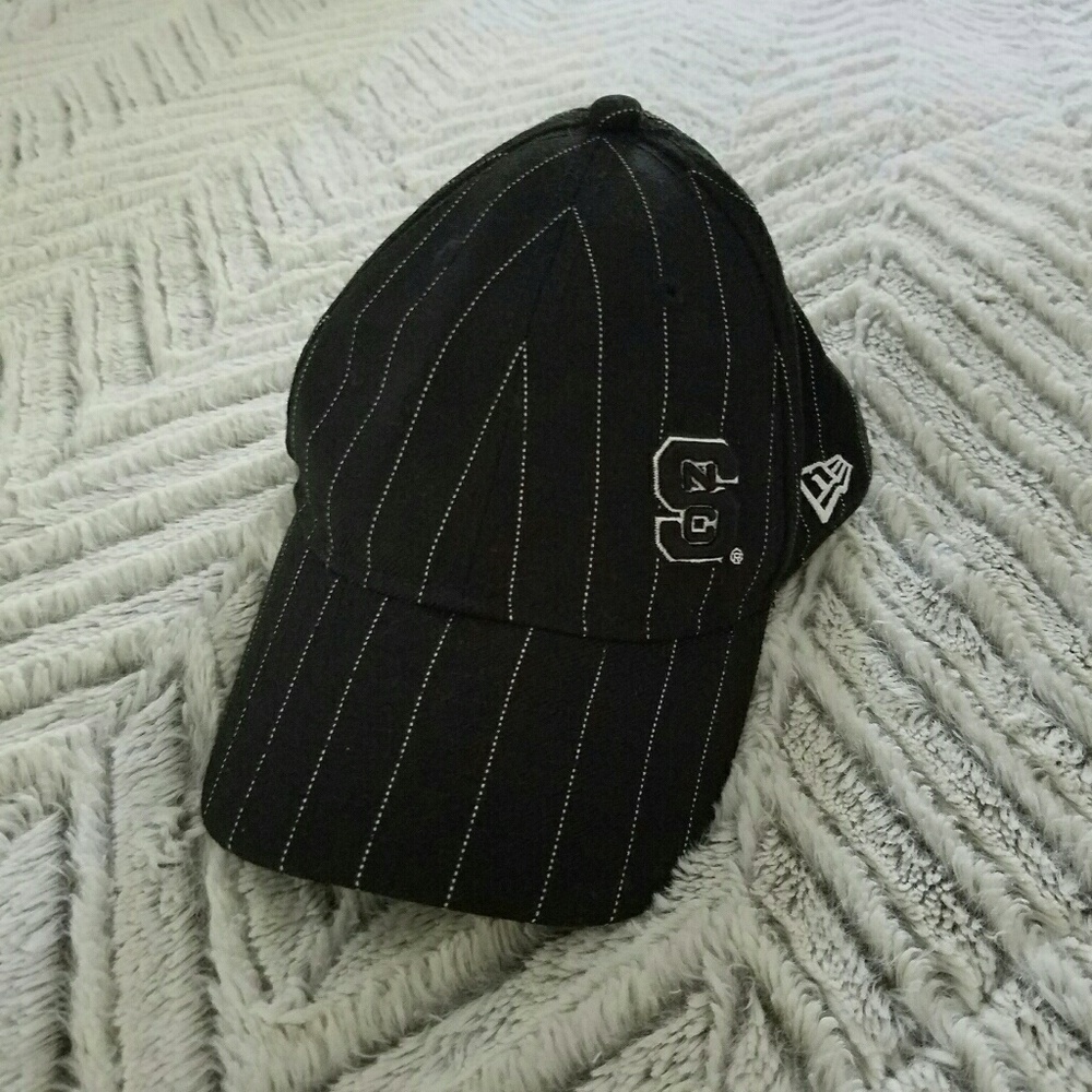 NC State Wolfpack Black Pinstripe Hat